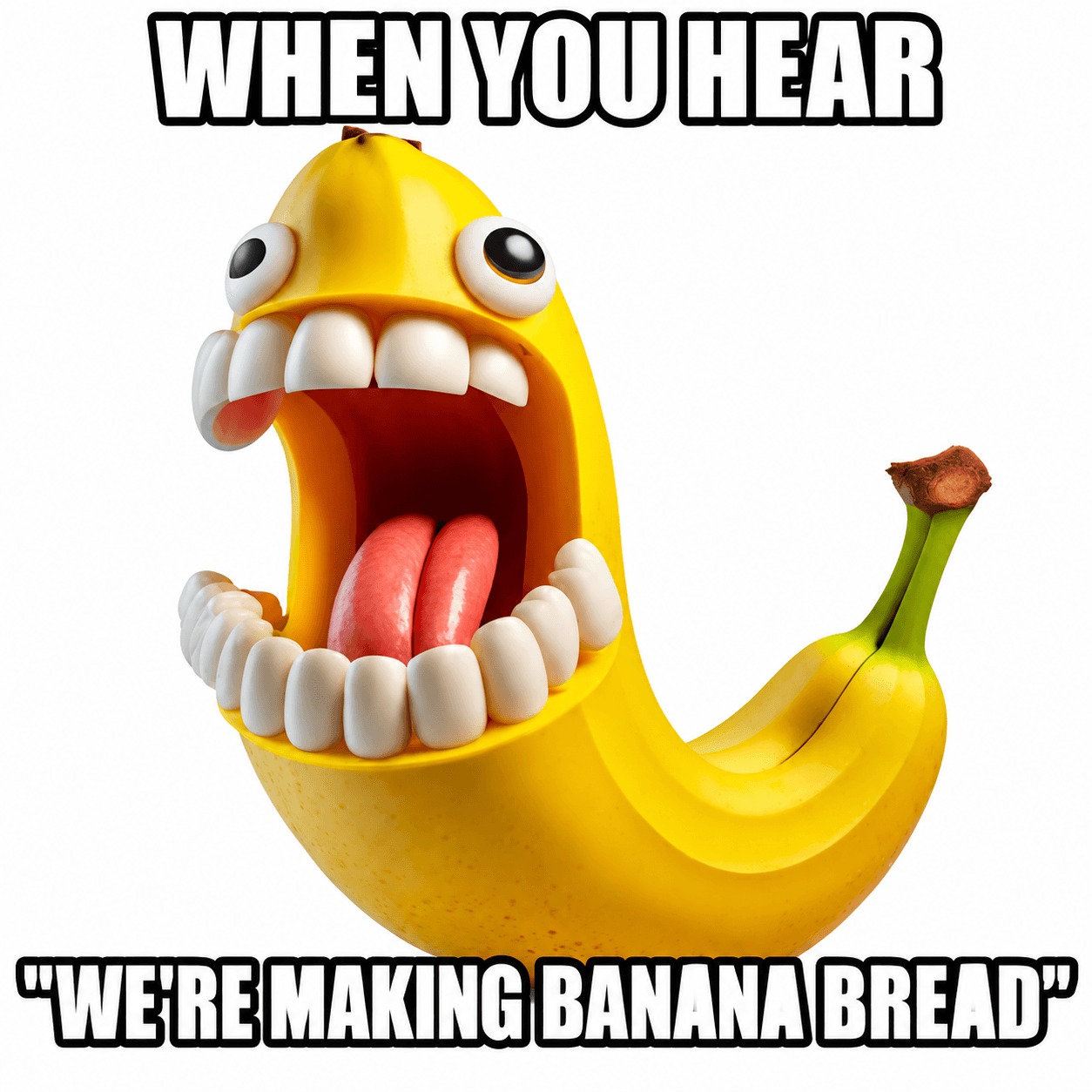 Making banana bread